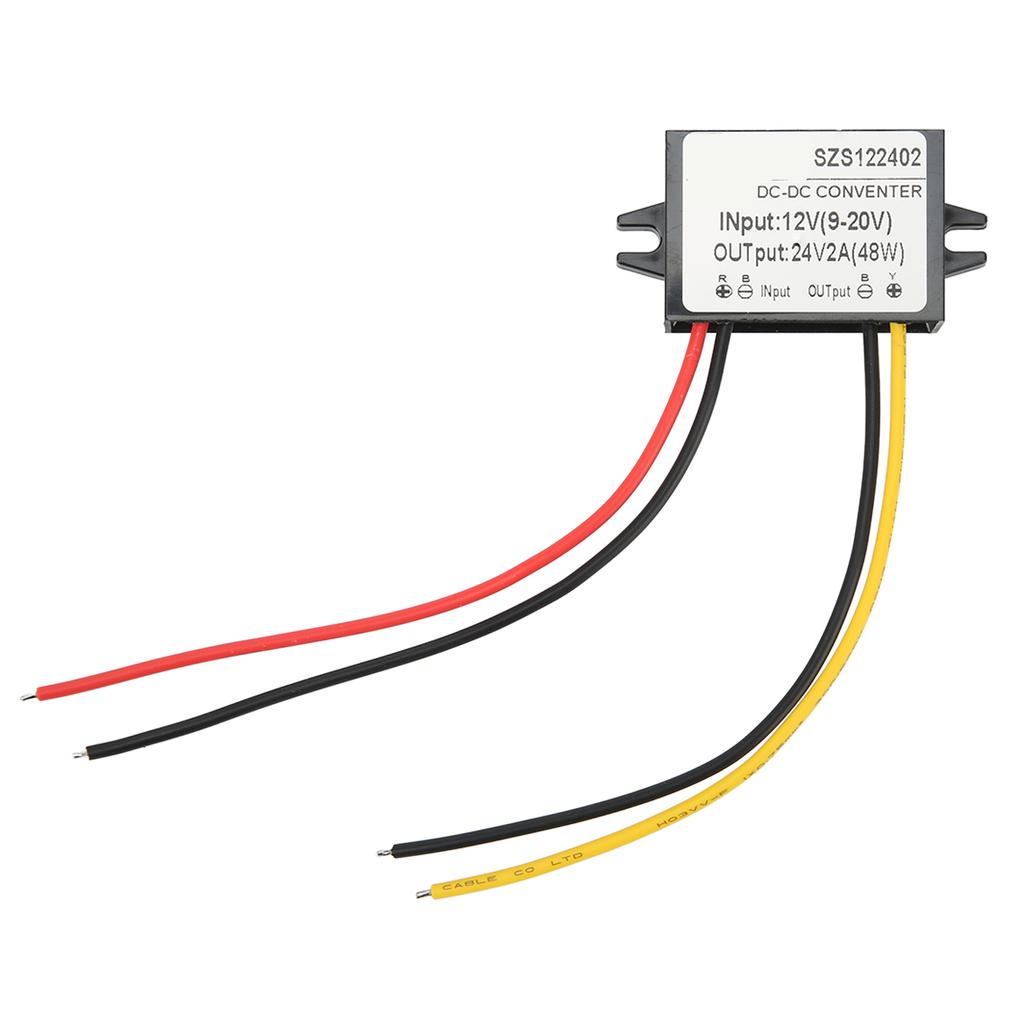 Модуль повышения напряжения DC-DC IP67 Водонепроницаемый корпус из PP Модуль преобразователя напряжения 12 В 9?20 В до 24 В