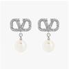 Valentino 5w2J0e36 QVs K0w  J0e36 QVs K0w  GaraVani V Logo Pearl Drop Earrings