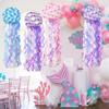 Ocean Theme Jellyfish Paper Ball Paper Hanging Lantern Cartoon Mermaid Paper Lanterns  Baby Shower