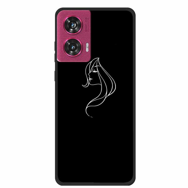 MOTO EDGE 50 Fusion Простой чехол-бампер из мягкого ТПУ с полыми линиями