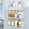 Bullthree Bathroom Rack Shower Rack Bath Rack Bathroom Rack Storage Shelf Rack Magnetic Rack Adsorption Wall Mount Drainer No Drilling Required Rust