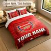 3Pcs Bedding Set Custom Name Text, 1 Sheet 2 Pillowcases Home Bed DecorArsenal FC