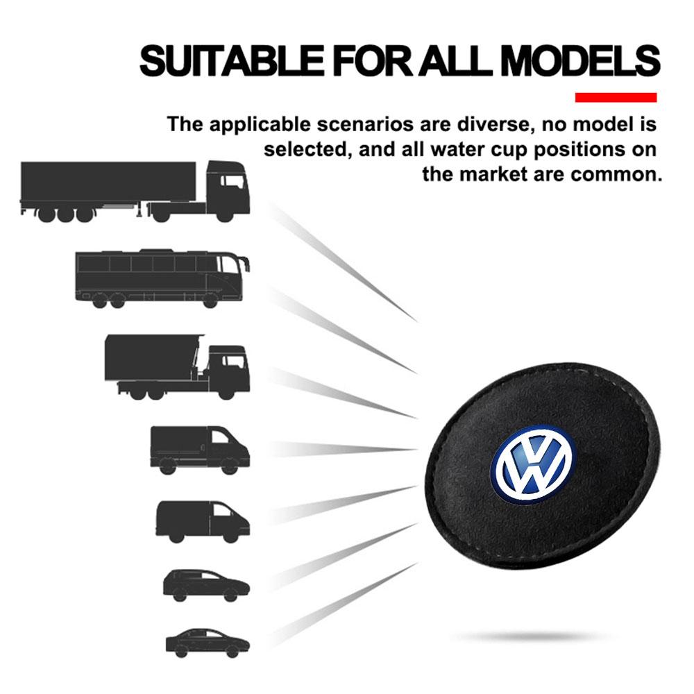 Для VW Golf MK4 Bora Motion Jetta Beetle GTD GTI Polo Tiguan 2 шт. Подставка под подстаканник из ПУ-кожи, Нескользящая коврик-подставка, Колпачок клапана lcdf55