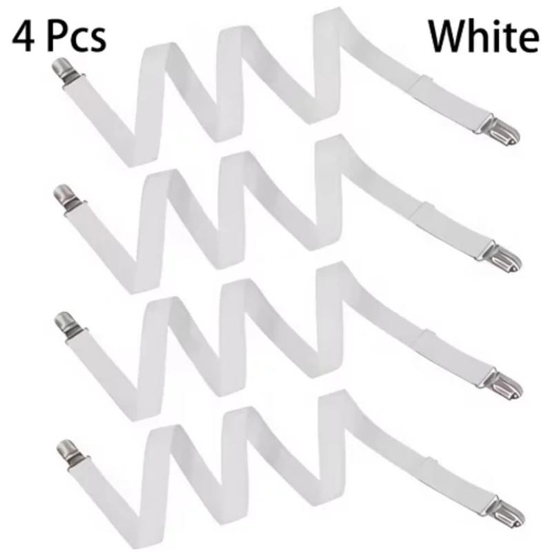 Bed Sheet Holder Clips, Elastic Non-Slip Fasteners, Adjustable Mattress Gripper for Sheets & Sofa Covers