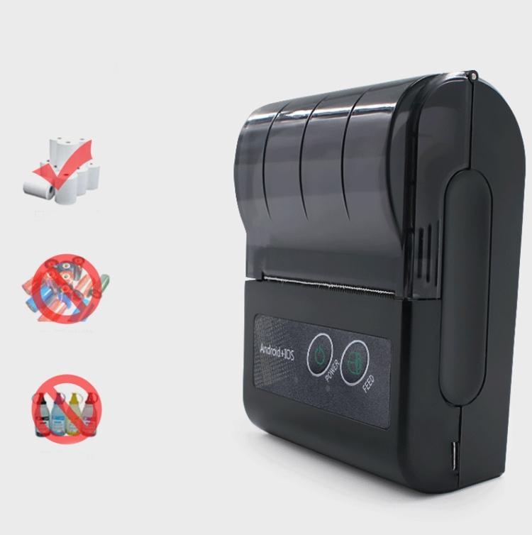 58HB6 Portable Bluetooth Thermal Printer Label Takeaway Receipt Machine, Supports Multi-Language & Symbol/Picture Printing, Model: EU Plug (Spanish )