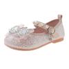 Pink girls' princess shoes, spring and autumn crystal shoes, children's shoes, new white style, suitable for dresses, single shoes, girls' small