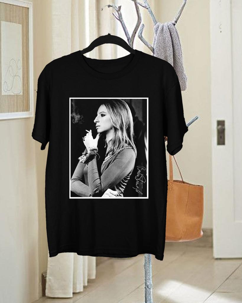 Barbra Streisand Signature Cotton Black All Size T-Shirt