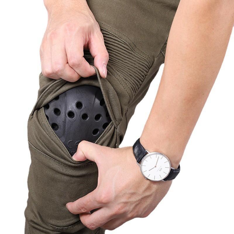 Motorcycle Riding Pants Men Women Breathable Cotton Blend Biker Trousers With Impact Protection Street Touring