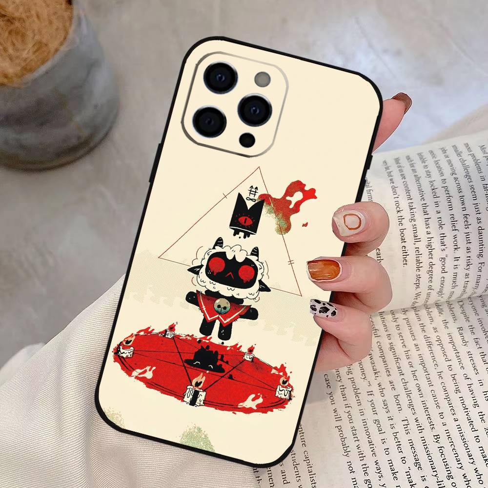 Games Cult of the Lamb Phone Case For iPhone 17,16,15,14,13,12,11 Plus,Pro Max,XS,Soft Silicone Black Cover