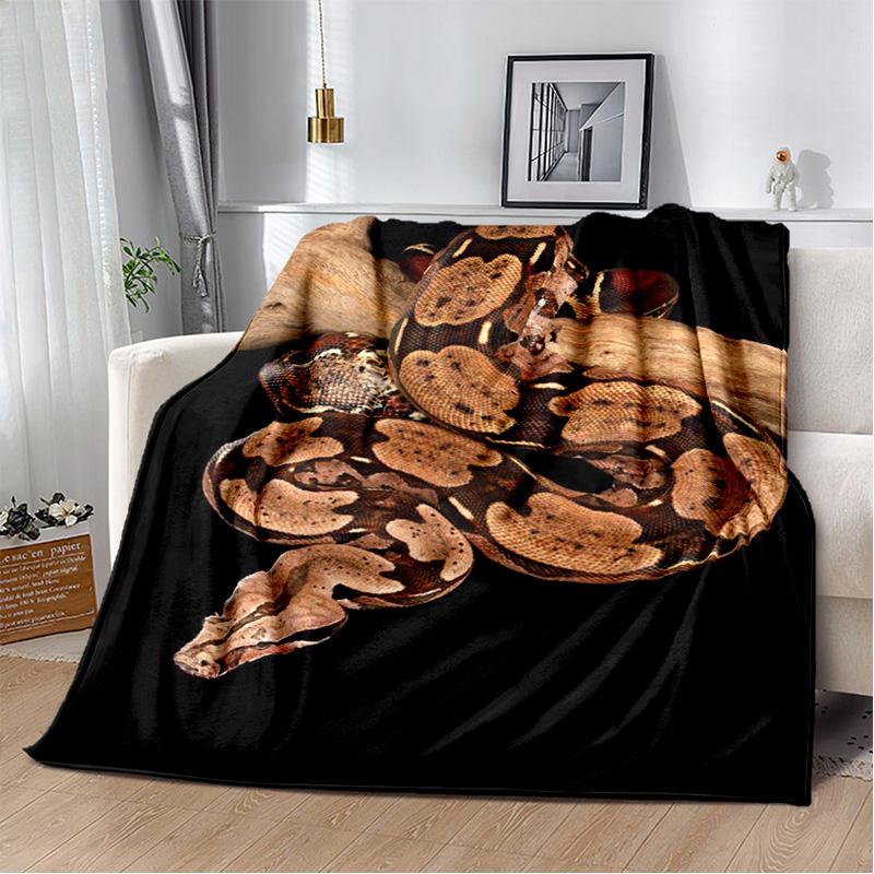Gothic Snake Serpent Python Viper Blankets Soft Throw Blanket for Home Bedroom Bed Sofa Picnic Travel Office Cover Kids gift