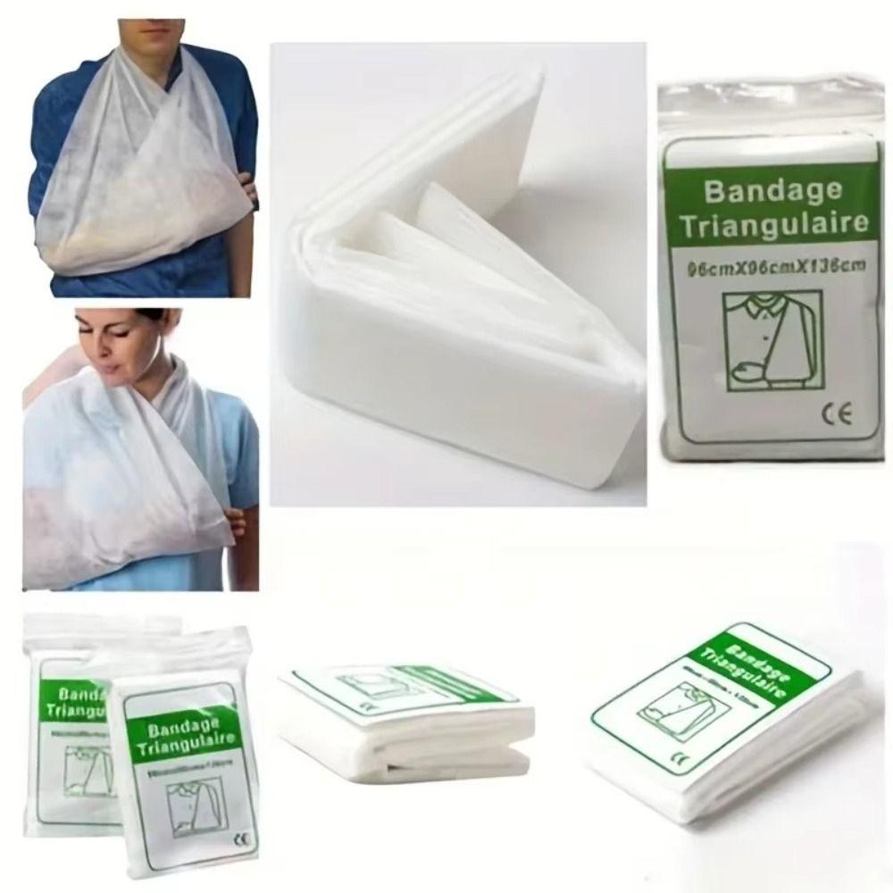 10Pcs Z Folding Hemostatic Kaolin Gauze Fracture Fixation Triangular Bandage Wound Dressing