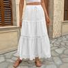 Women's Lace Patchwork Skirt Summer Skirt Casual Seaside Vacation A-line Skirt