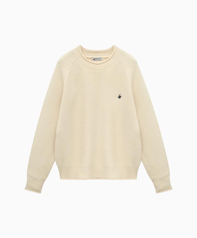 Женский круглый свитер с подвернутыми рукавами реглан Beverly Hills Polo Club 8 цветов Tk380