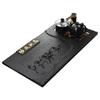 Buddha Design Black Gold Stone Tea Tray Set
