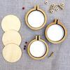 Diy Round Mini Wooden Cross Stitch Embroidery Hoop Ring Frame Machine Fixed