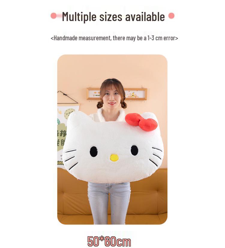 Плюшевая подушка-обнимашка Hello Kitty - Подушка-кошка для офисного сна