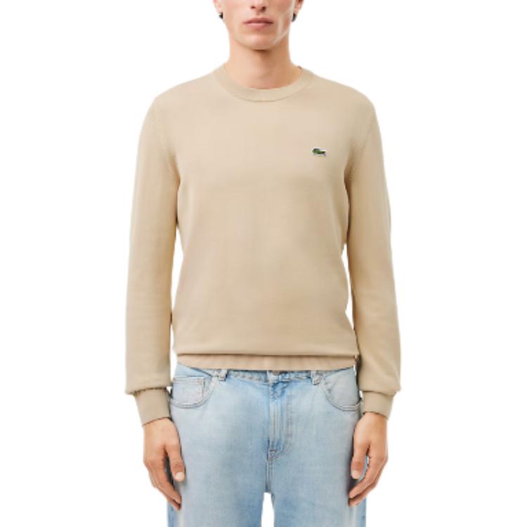 LACOSTE Logo Patch Crewneck Knitted Jumper AH1985-02S