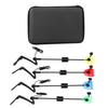 4 Pcs Plastic Fishing Bite Alarm Hangers Swinger Chain Indicator Sound & Light Alert Fish
