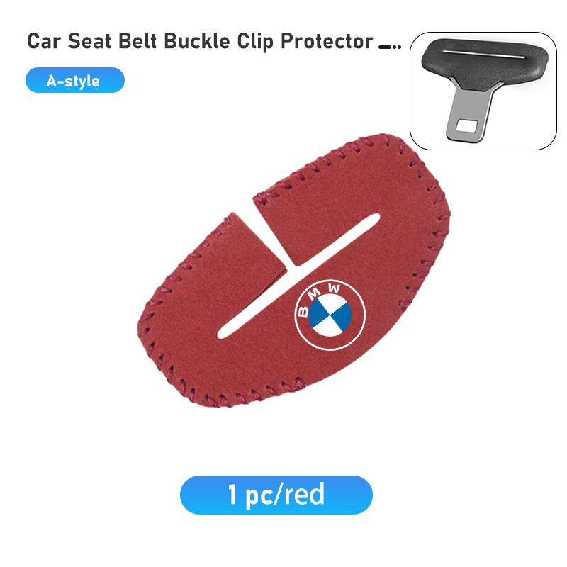 Suede Car Seat Belt Buckle Clip Protector Interior Accessories For BMW E87 E70 E91 E30 G20 E92 E93 E60 E46 E90 G30 E53 X1 FV9