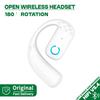 VAORLO Открытая беспроводная гарнитура Bluetooth 5.4 с вращением на 180°, регулируемая, левая и правая, универсальная, с микрофоном, для спорта, бизнеса, музыки, с заушным креплением
