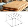 Cutting Board Stand Stainless Steel Chopping Board Holder 4 Slot Storage Holder for Kitchen Countertop