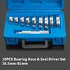 Комплект прессования подшипников, 10 шт. обоймы подшипника из алюминиевого сплава и набор отверток для уплотнений с отверткой для уплотнения и 9 шт.