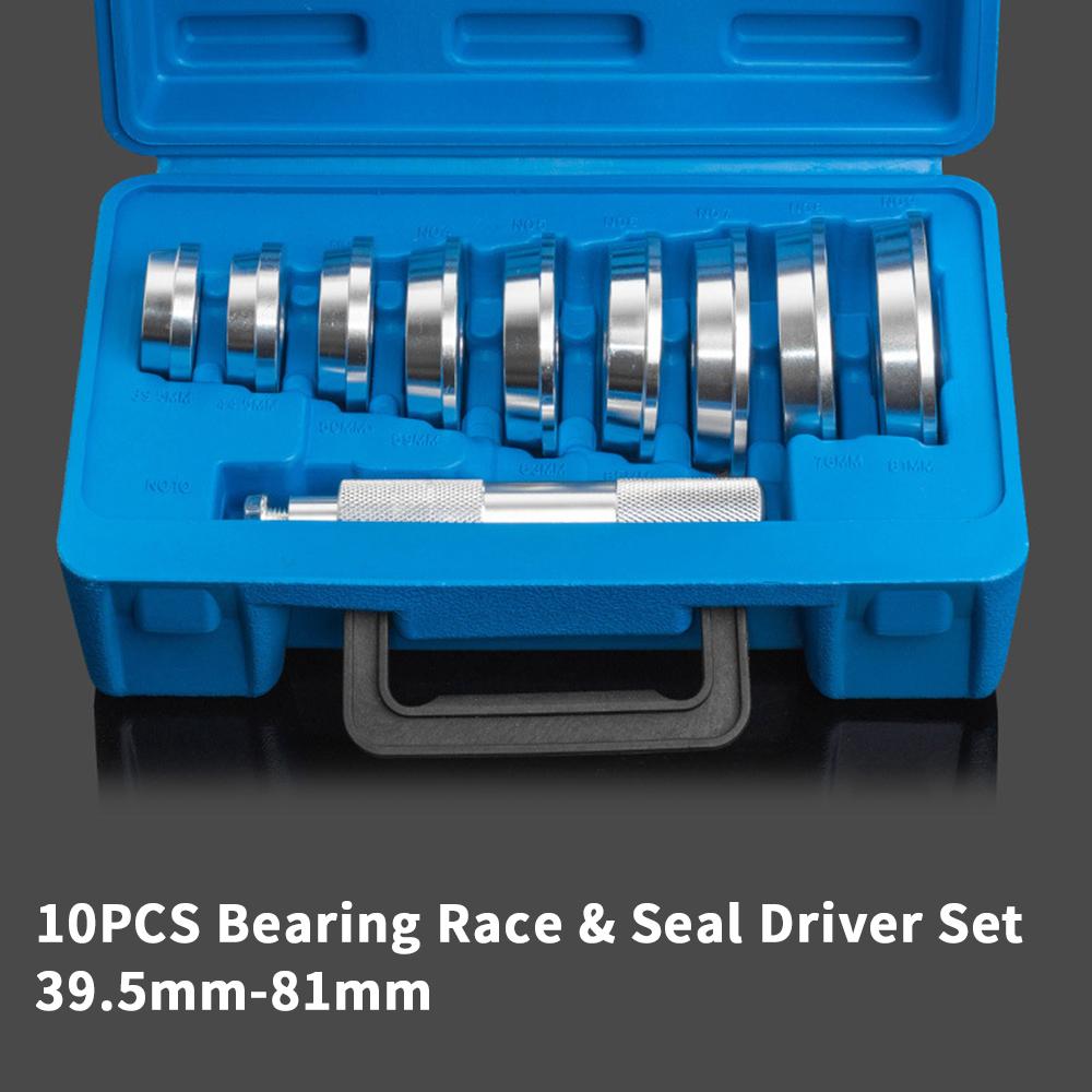 Комплект прессования подшипников, 10 шт. обоймы подшипника из алюминиевого сплава и набор отверток для уплотнений с отверткой для уплотнения и 9 шт.