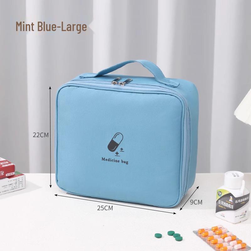 Portable Travel Medicine Organizer: Compact Pill Box & First Aid Kit for Students & Dorms