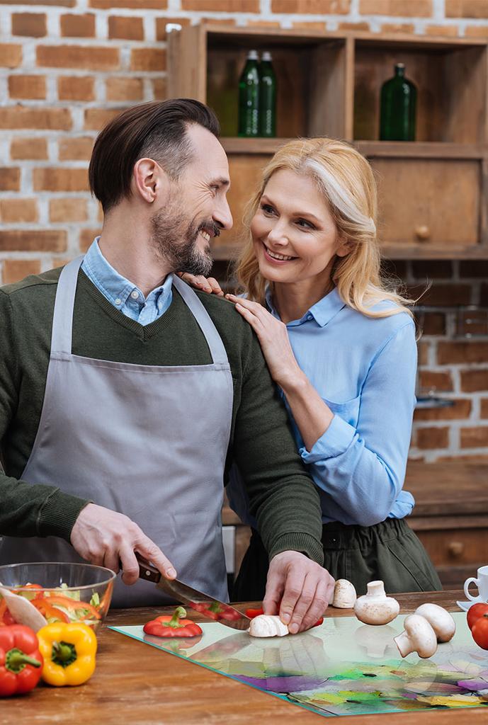 SZKLANA PŁYTA OCHRONNA NA KUCHENKĘ 70x52 KWIATY