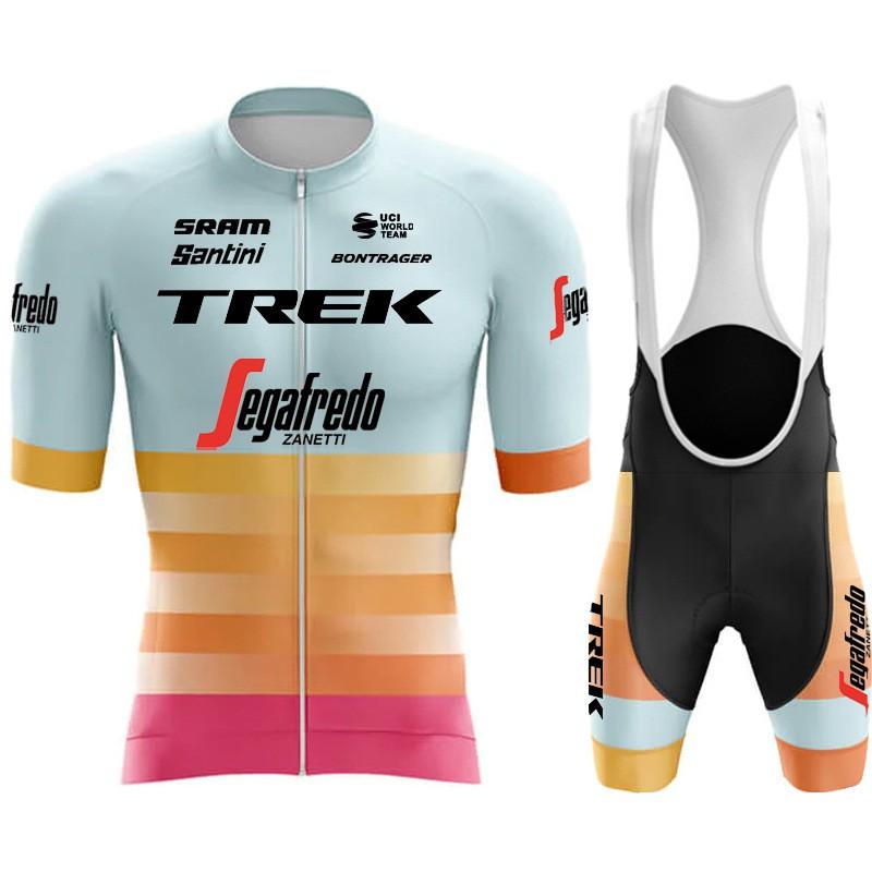 Men Women Cycling Jersey Short Sleeve Quick Dry Breathable Road Mountain Bike Apparel With Bib Shorts