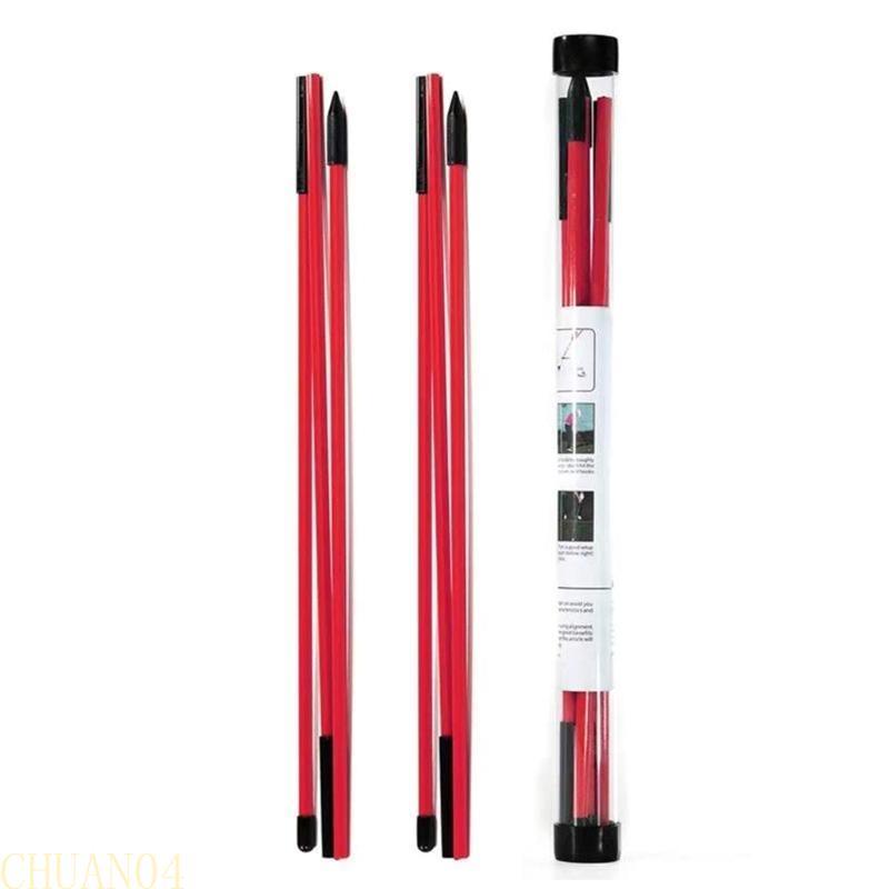 2Pack Collapsible Golf Alignment Stick Practice Rods Swing Trainer Foldable Posture Corrector with Tube Case Golf Training Tool