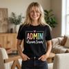 Футболка «Админская Команда Мечты» Back to School; Футболка с надписью 'Команда Офисных Сотрудников Школьных Учителей'; Подарок для администрации в первый день школы - Верх