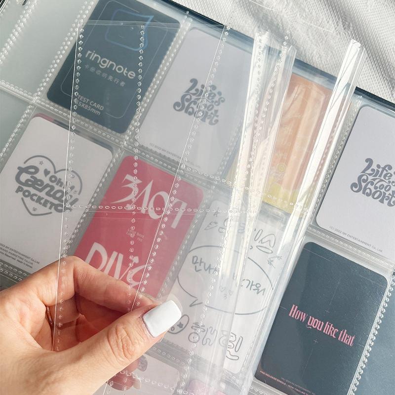 5-15 Grid Binder Photocard Holder 10-90pcs Inner Page Large Capacity Photo Album Idol Card Collect Book Poka Cards Binder Album