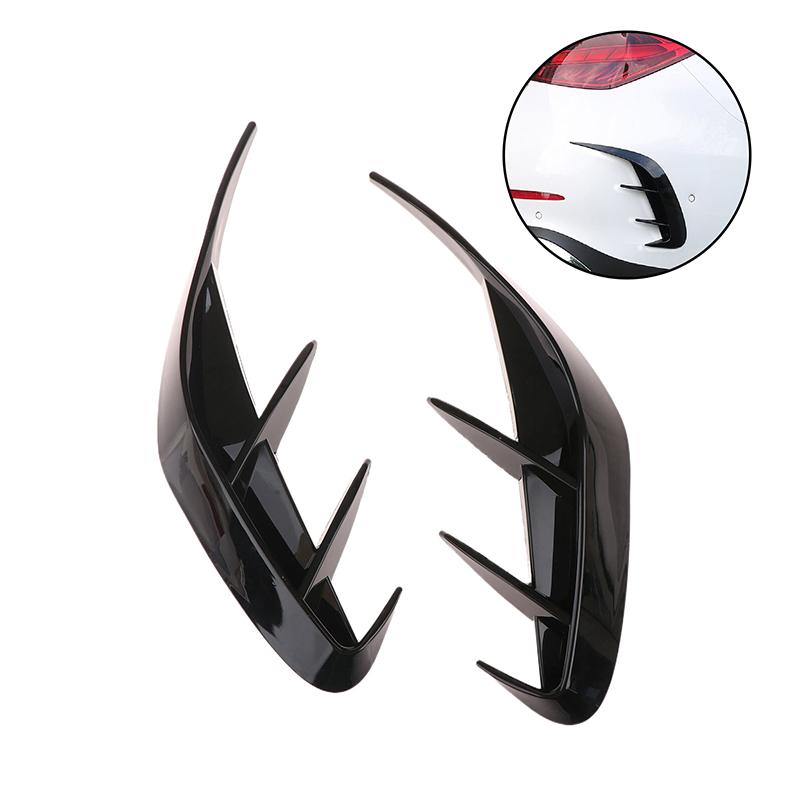 2Pcs Universal Car Rear Bumper Lip Spoiler Air Vent Outlet Cover Trim