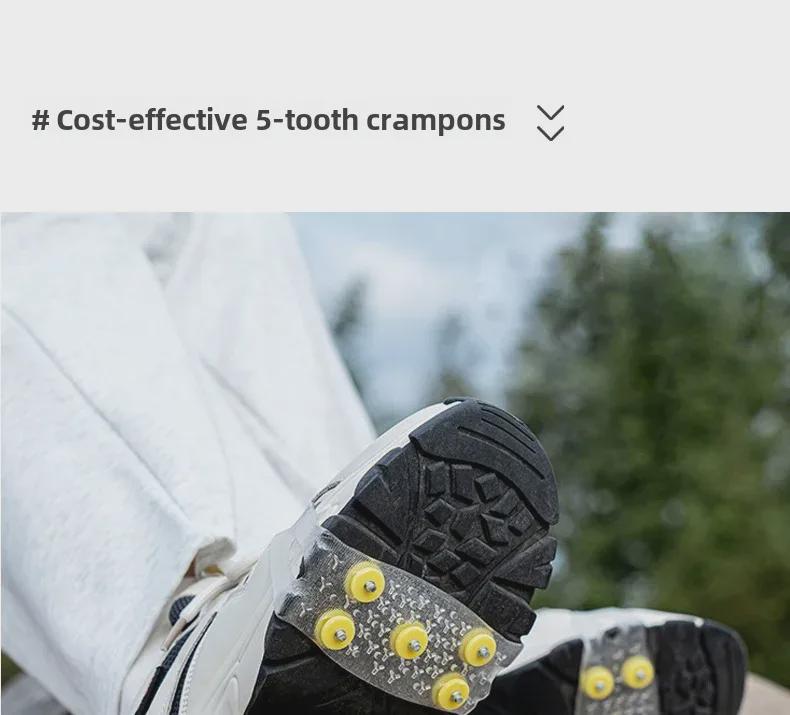 Bear Crampons: Anti-Slip Shoe Covers with Spikes for Outdoor Snow Boots and Mountaineering - Perfect for Elders and Winter Adventures.