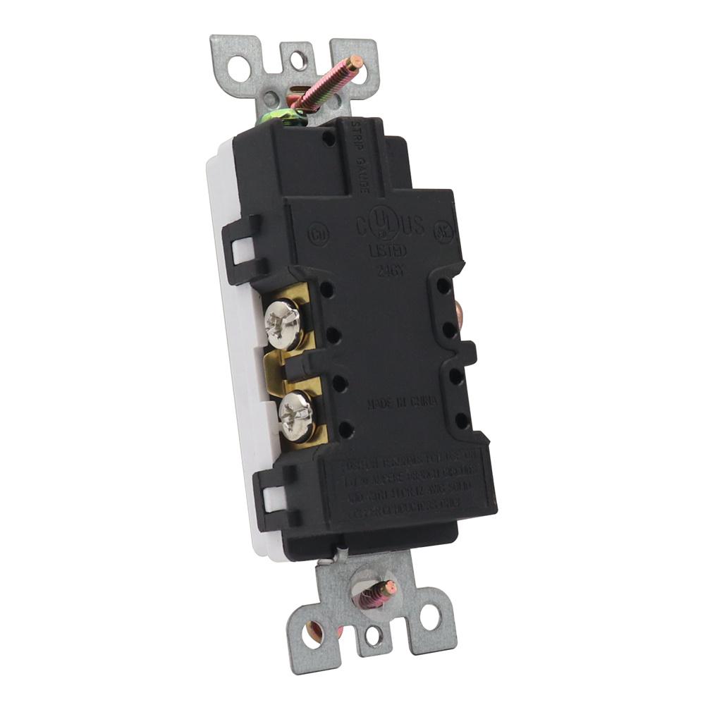 Белая розетка с вилкой США 125 В 15 А для прицепов, кемперов, автодомов