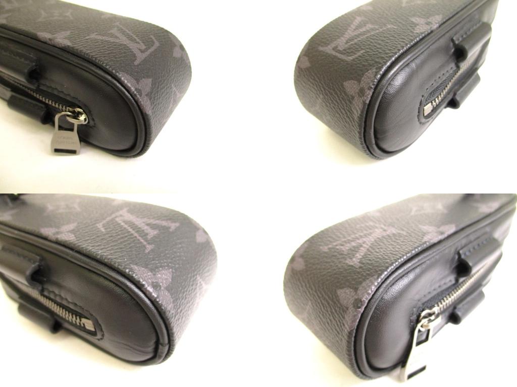 Подлинный футляр для мячей для гольфа LOUIS VUITTON Monogram Eclipse Andrews #9689, восстановленный