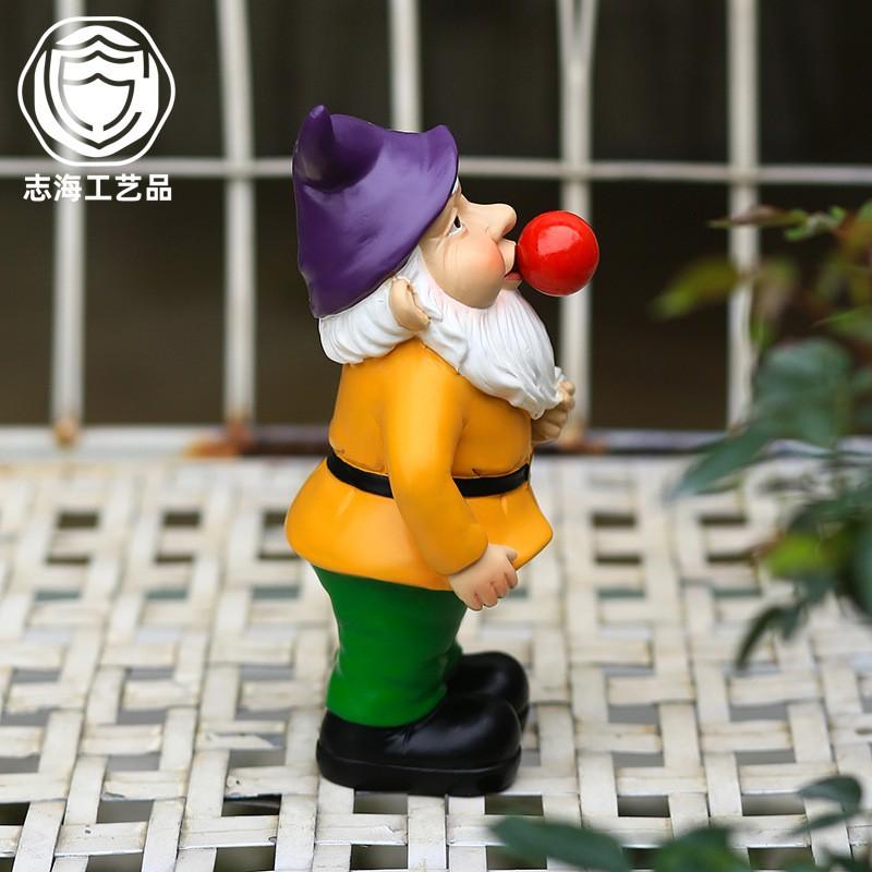 19.5cm Garden Fairy Bubble Blowing Dwarf Figurine Resin Decor Gift Birthday Christmas Friends