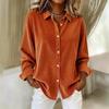 Женская вельветовая повседневная рубашка Весна 2026 - Европейский и американский стиль
