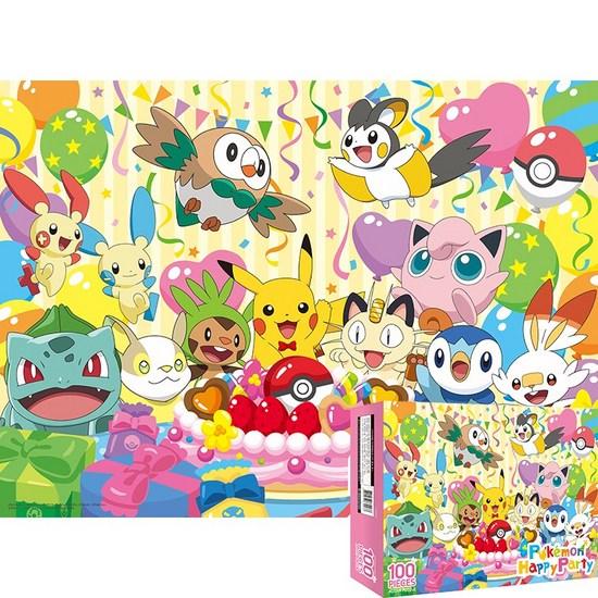 Pokemon Jigsaw Puzzle 100 Piece Fun Party Time Big Piece, Korean Popular Puzzles
