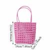 Plastic Material Hollow Weave Bag Woven Design Beach Tote Bag Fashion Basket Bag  Daily