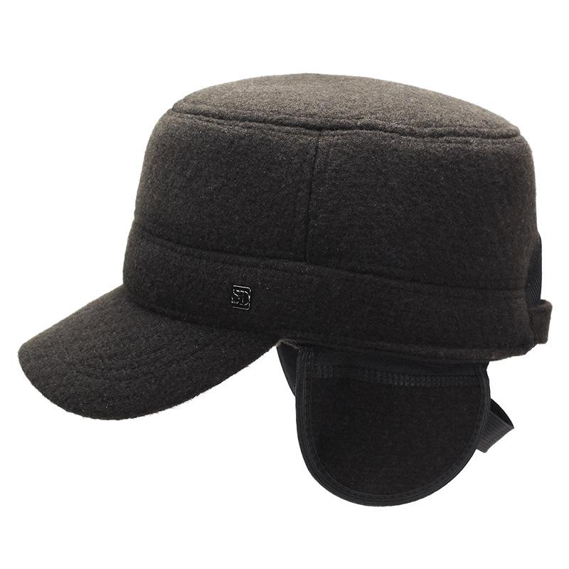 Old Man Hat Men Winter Middle-Aged Father In The Elderly Grandfather Old Man Day Fleece Ear Cap
