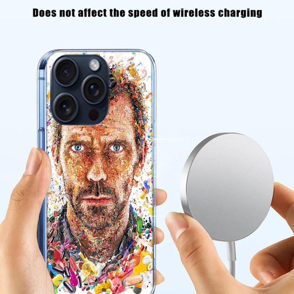 Чехол для телефона Dr House Capa Для iPhone 17 Air 16 Pro Max 15 12 Pro 14 Plus 17E 16E 11 13 Mini Чехлы Fundas Cell Прозрачный ТПУ Sho