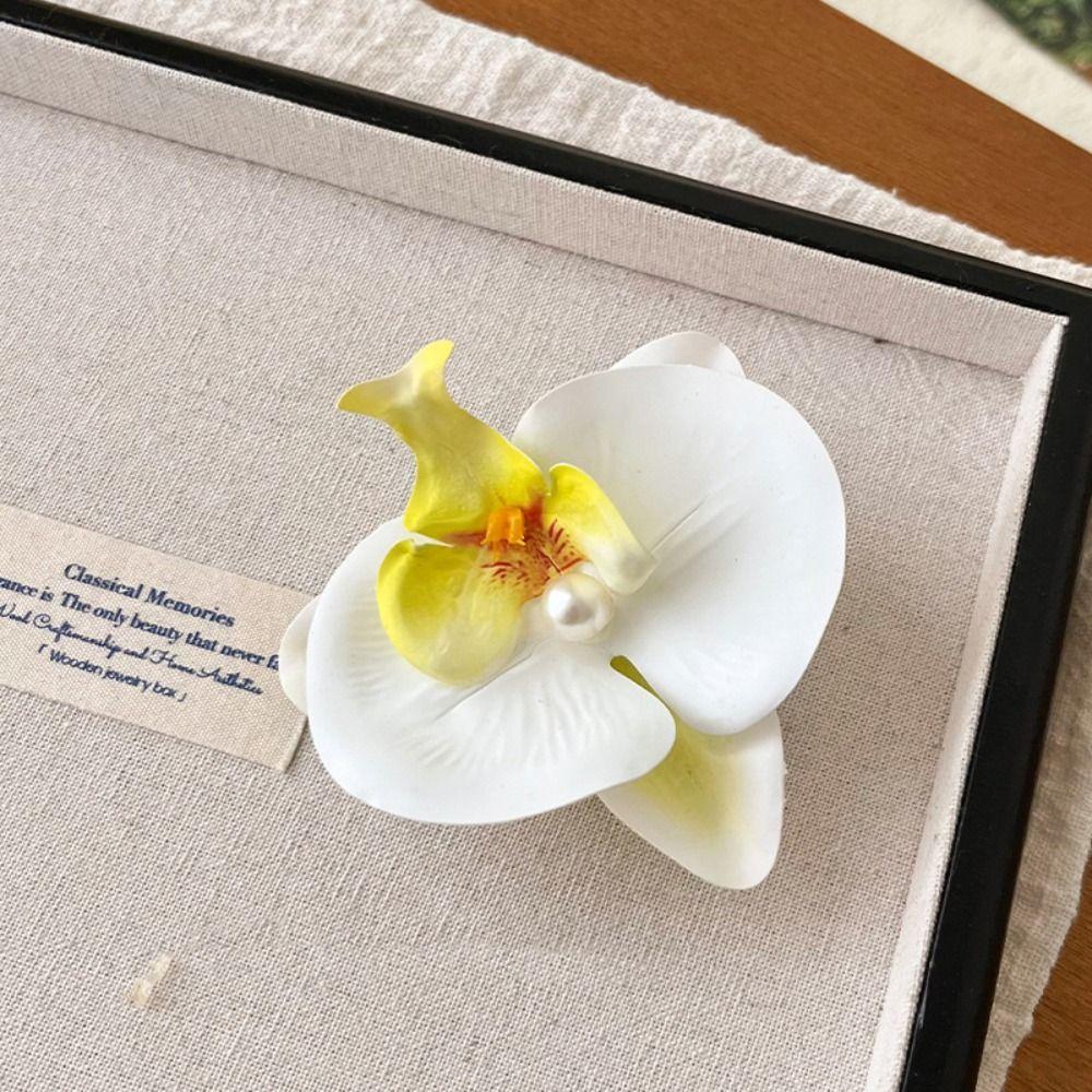 Butterfly Orchid Orchid Flower Hairpin Pearl Girl Hair Clip Sweet Flower Hair Clip Women