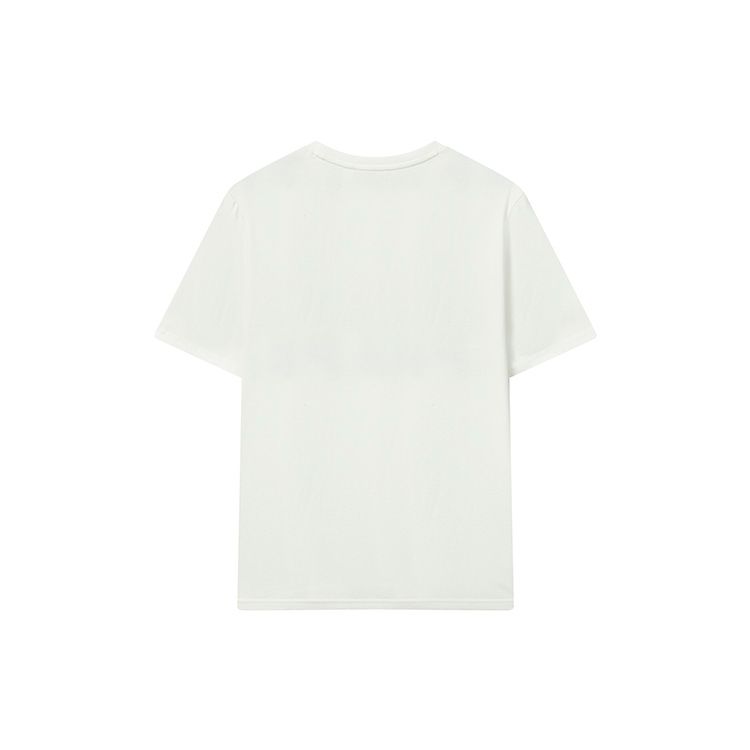 Fila SS22 Американская Ретро Футболка с Большим Логотипом Однотонная с Коротким Рукавом Унисекс Топы Белая F51U228199FWT