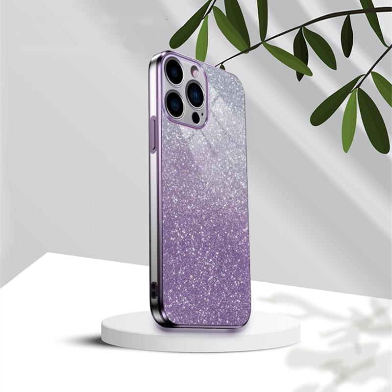 Модные блестящие чехлы 2 в 1 для iPhone 15 Pro Max 14 Plus 13 12 Mini 11 X XR Xs 7 8 SE 2022 Силиконовый чехол из ТПУ Защитная задняя крышка