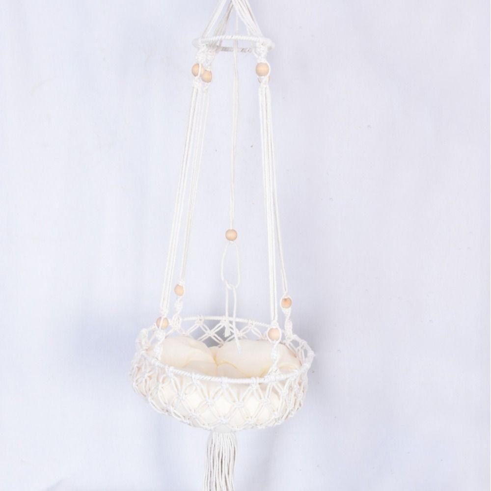 Hanging Cat Hammock Handwoven Cat Sofa Pet Swing Bed Hanging Basket Cat Nest Kitten Puppy Summer