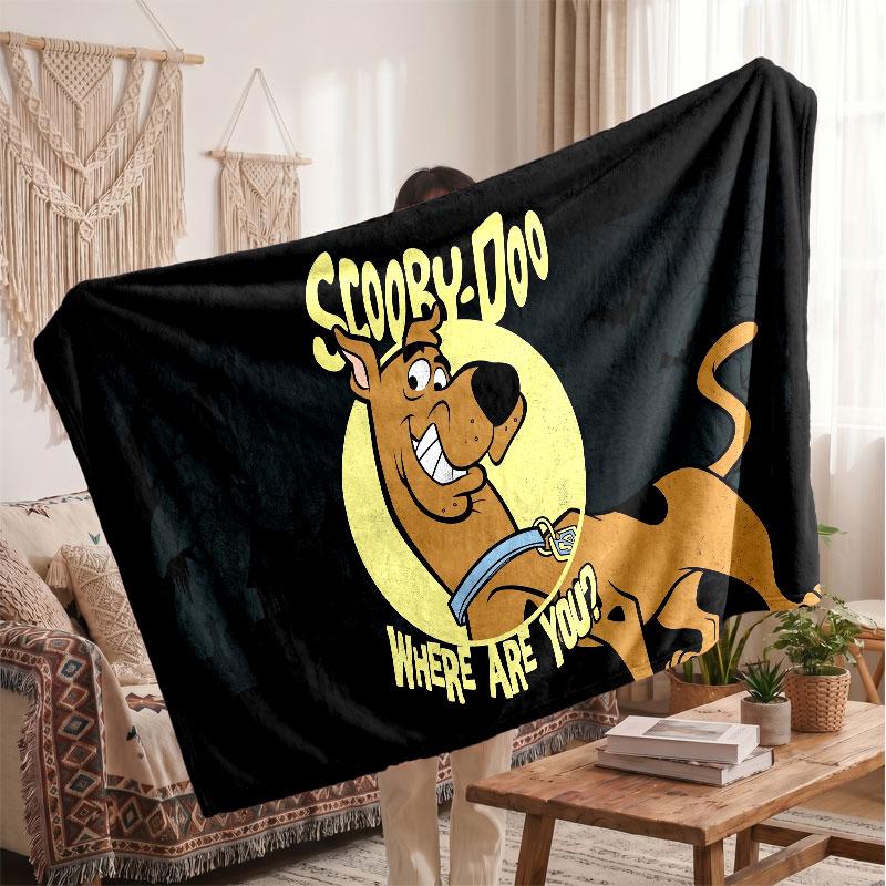 Теплое фланелевое одеялоПледовое одеяло Scooby-Doo Мягкое и уютное для спальни Дивана