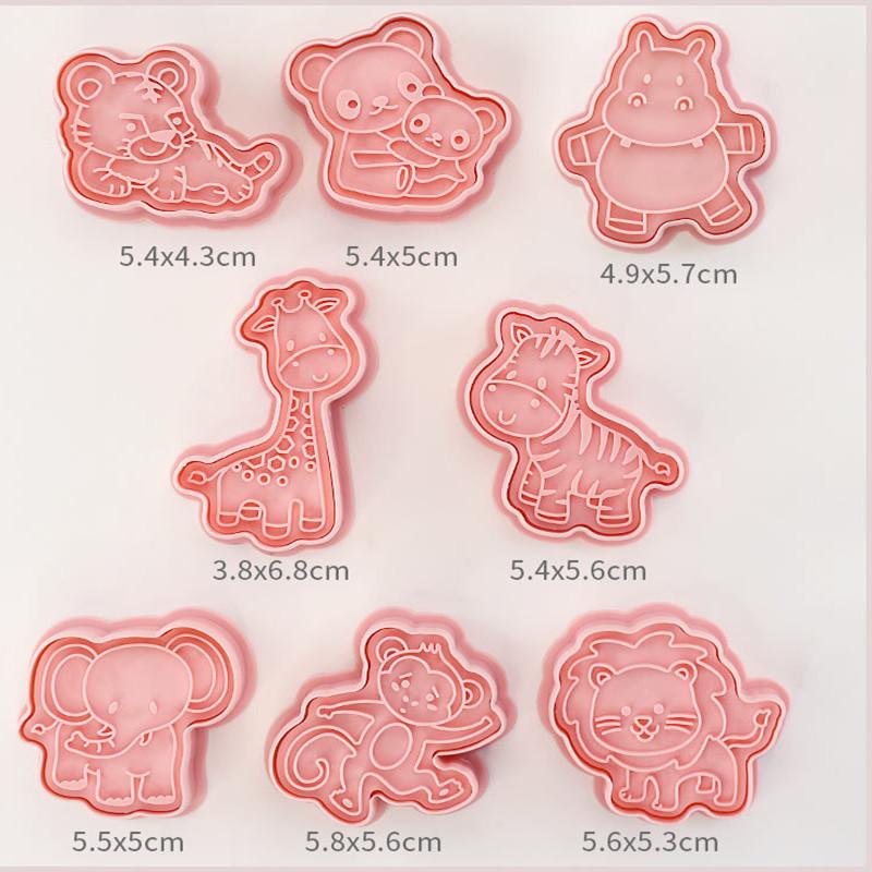 8 шт./компл. формы для печенья 3D мультяшные прессованные рождественские формы для печенья из смолы, кухонная форма для выпечки, кондитерские изделия, инструменты для выпечки