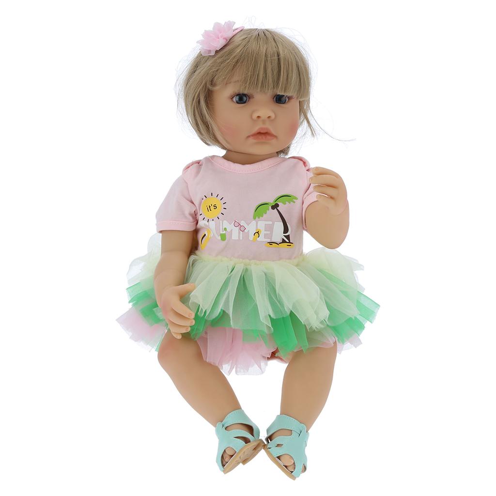 55 см мягкая кукла-младенец Reborn Girl водонепроницаемая милая реалистичная кукла для малышей детская игрушка в подарок